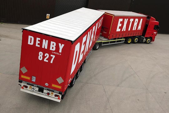 Denby Transport takes part in a major DfT trial of 25,25m trailers